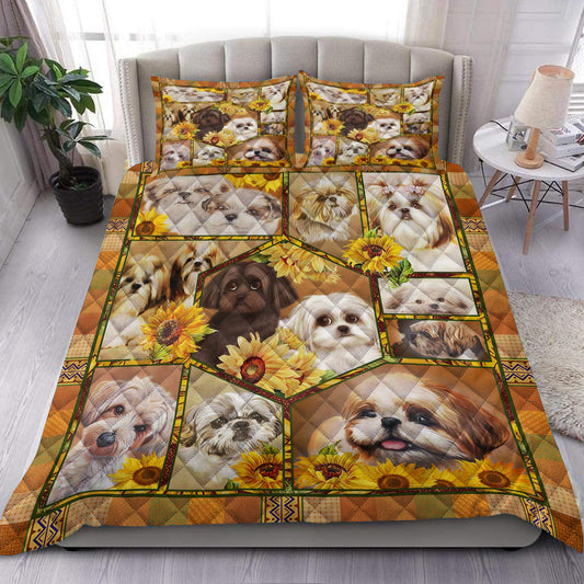 Shih Tzu Quilt Bedding Set HM1609007