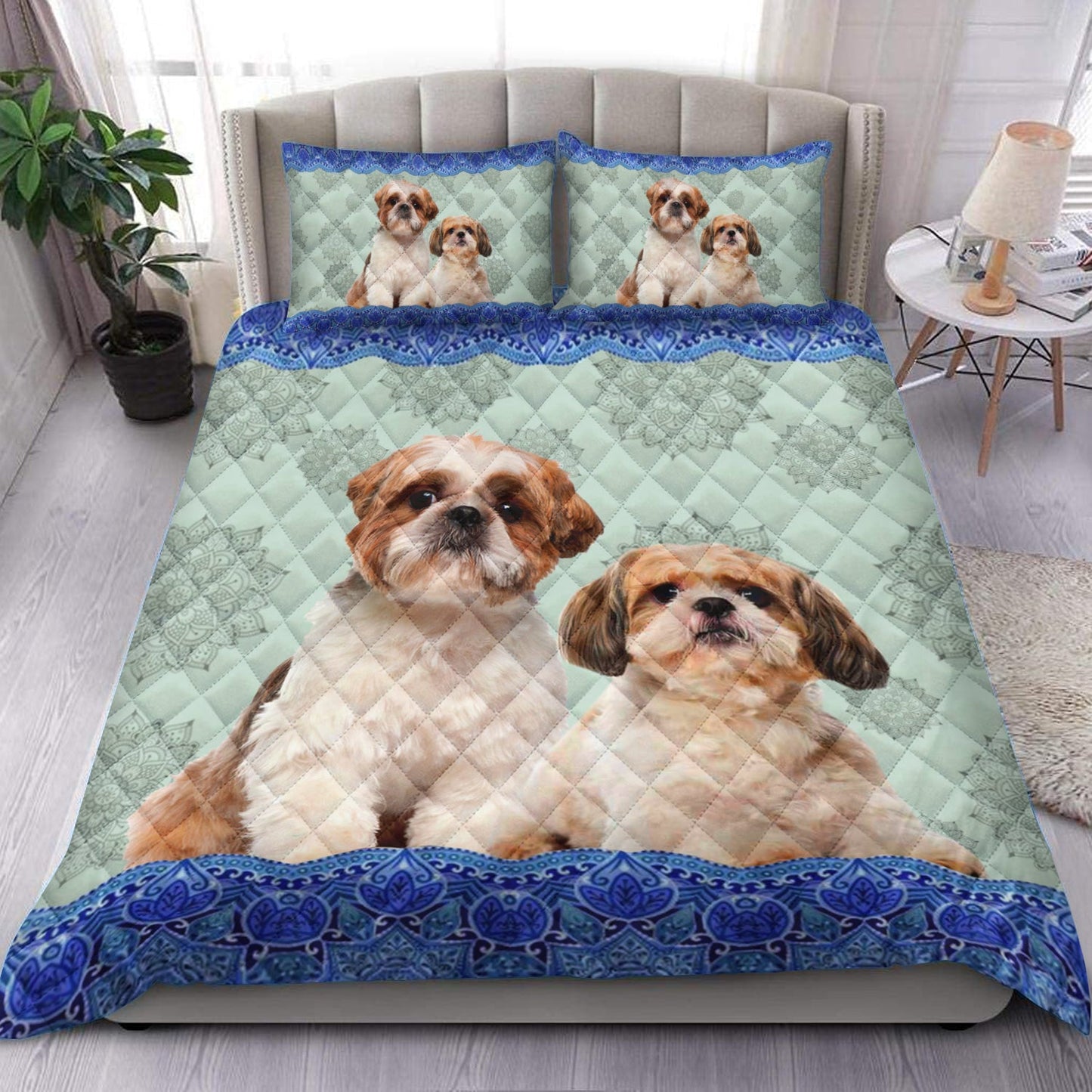 Shih Tzu Quilt Bedding Set HM1809007