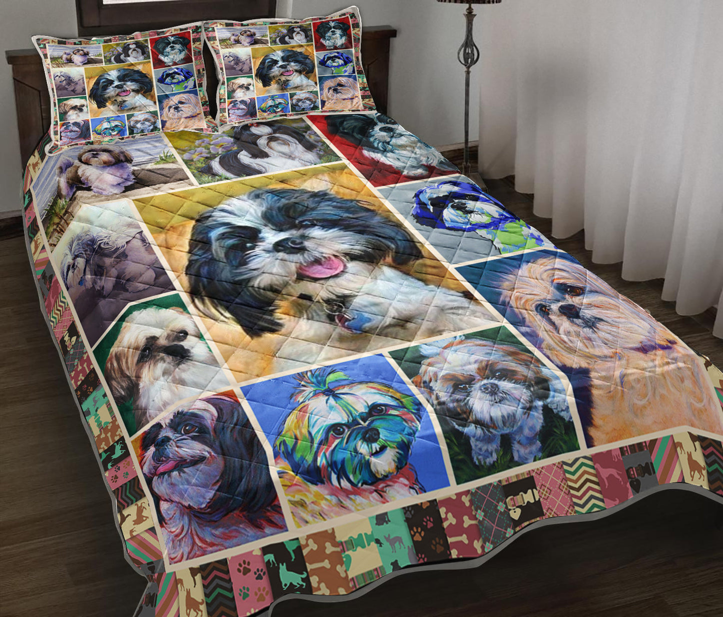 Shih Tzu Quilt Bedding Set TL140918