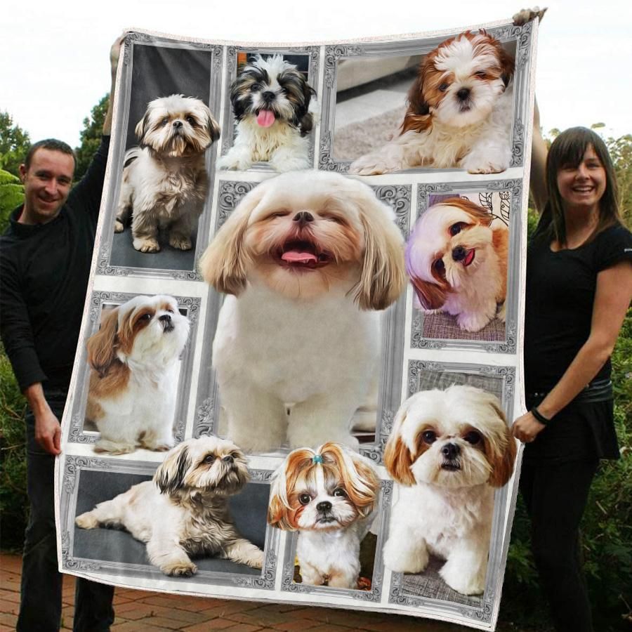 Shih Tzu CL20111060MDF Sherpa Fleece Blanket