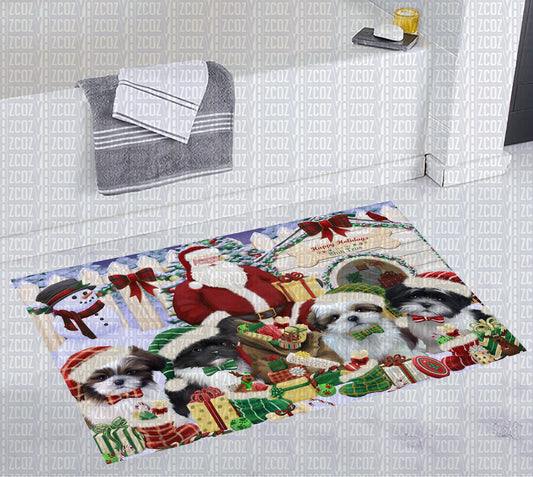 Shih Tzu Christmas Doghouse CL20111598MDD Non-slip Door mats