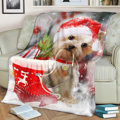 Shih Tzu HN171058F Sherpa Fleece Blanket
