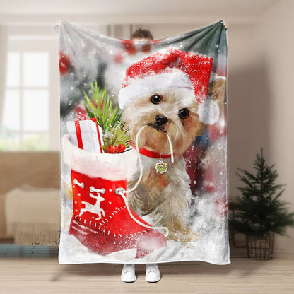 Shih Tzu HN171058F Sherpa Fleece Blanket