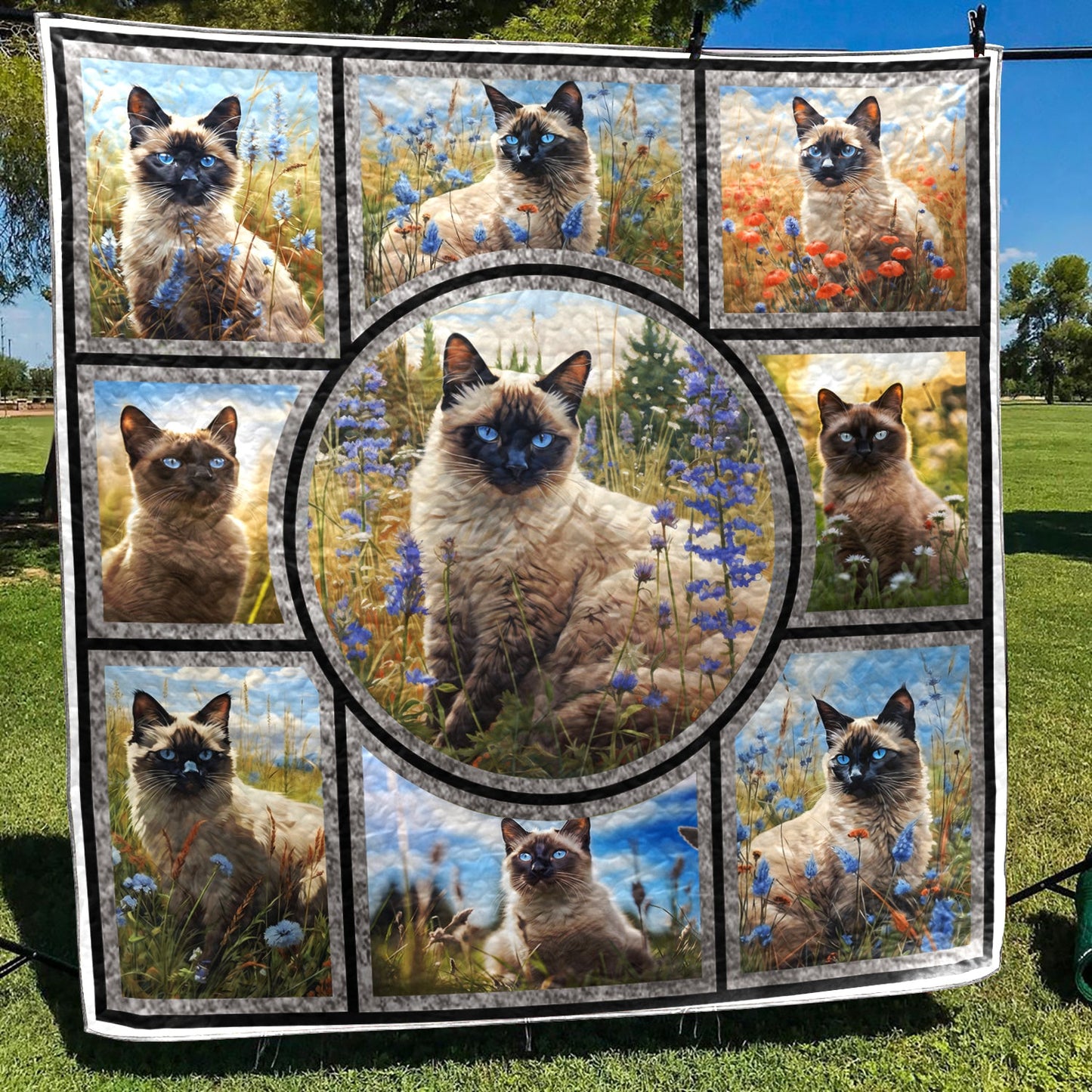 Siamese Cat CL05100087MDQ Art Quilt