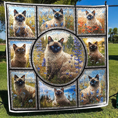 Siamese Cat CL05100087MDQ Art Quilt