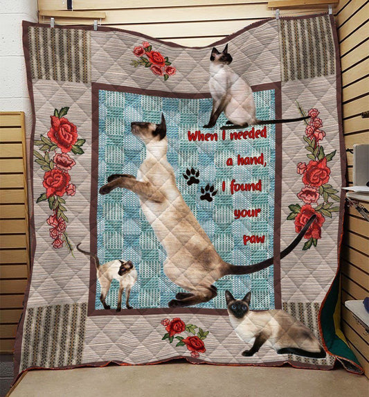 Siamese Cat CL28110129MDQ Quilt Blanket