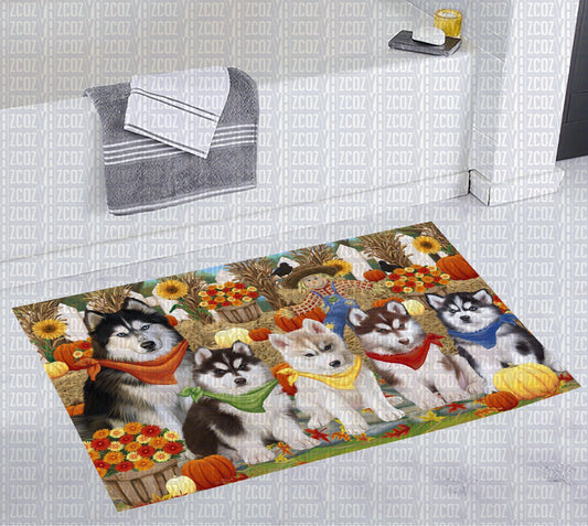 Siberian Husky Fall CL20111654MDD Non-slip Door mats