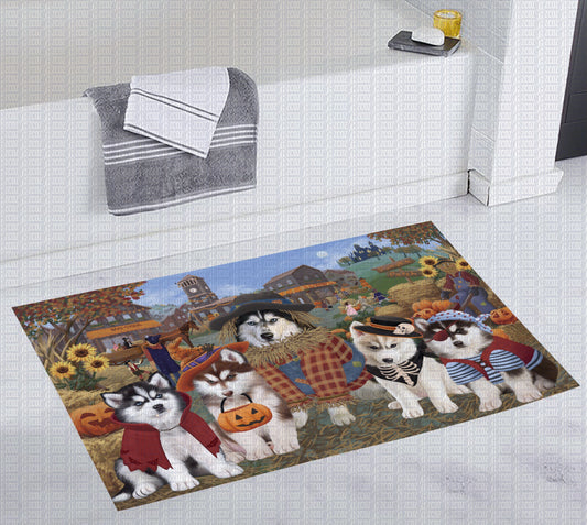 Siberian Husky Halloween Town CL20111657MDD Non-slip Door mats