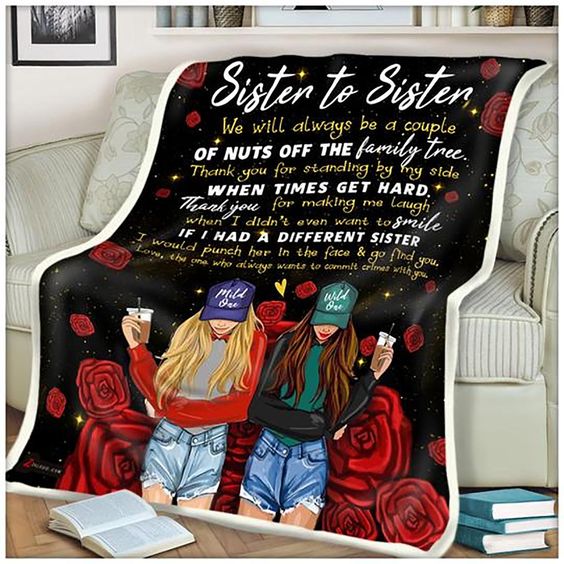 Sister To Sister CLA0810420F Sherpa Fleece Blanket