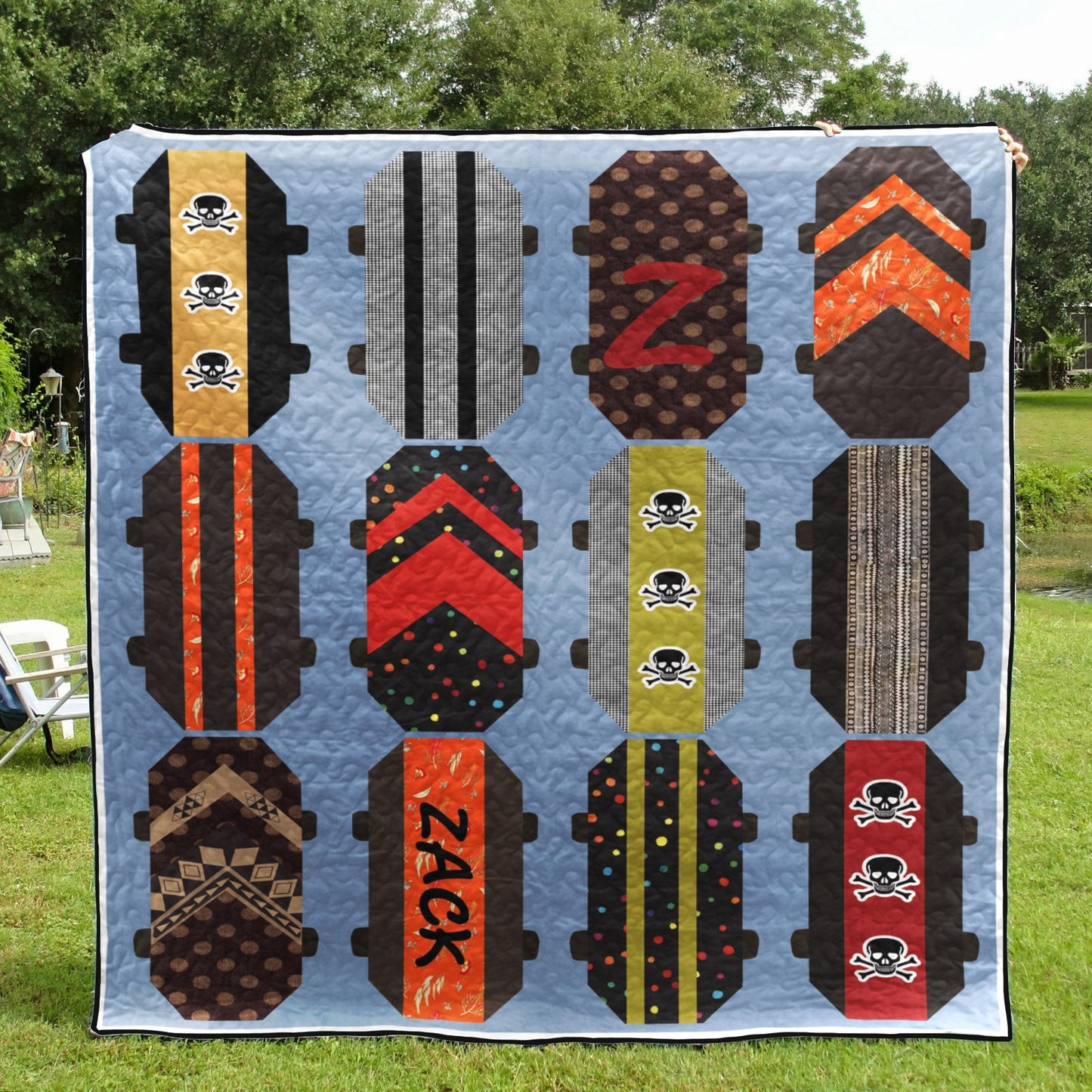 Skateboard CLM1910115Q Quilt Blanket