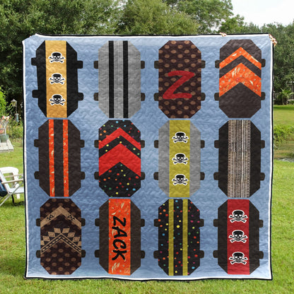 Skateboard CLM1910115Q Quilt Blanket