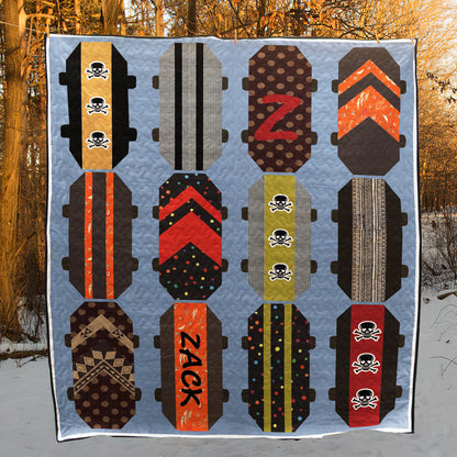 Skateboard CLM1910115Q Quilt Blanket