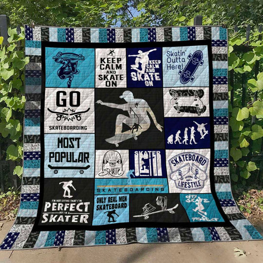 Skateboarding NN110632 Quilt Blanket