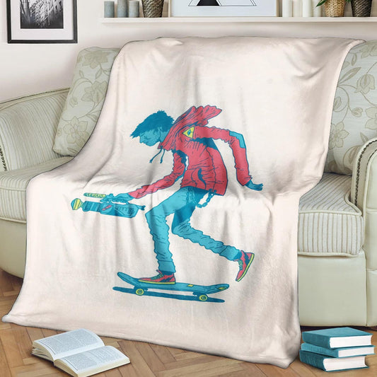Skateboarding DN140916F Sherpa Fleece Blanket