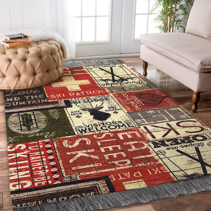 Ski Lodge HT0110140F Decorative Floor-cloth