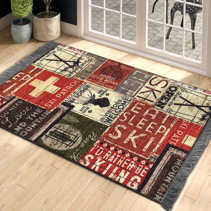 Ski Lodge HT0110140F Decorative Floor-cloth