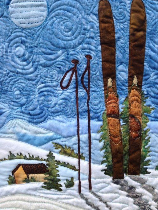 Skiing CLM0411279 Quilt Blanket