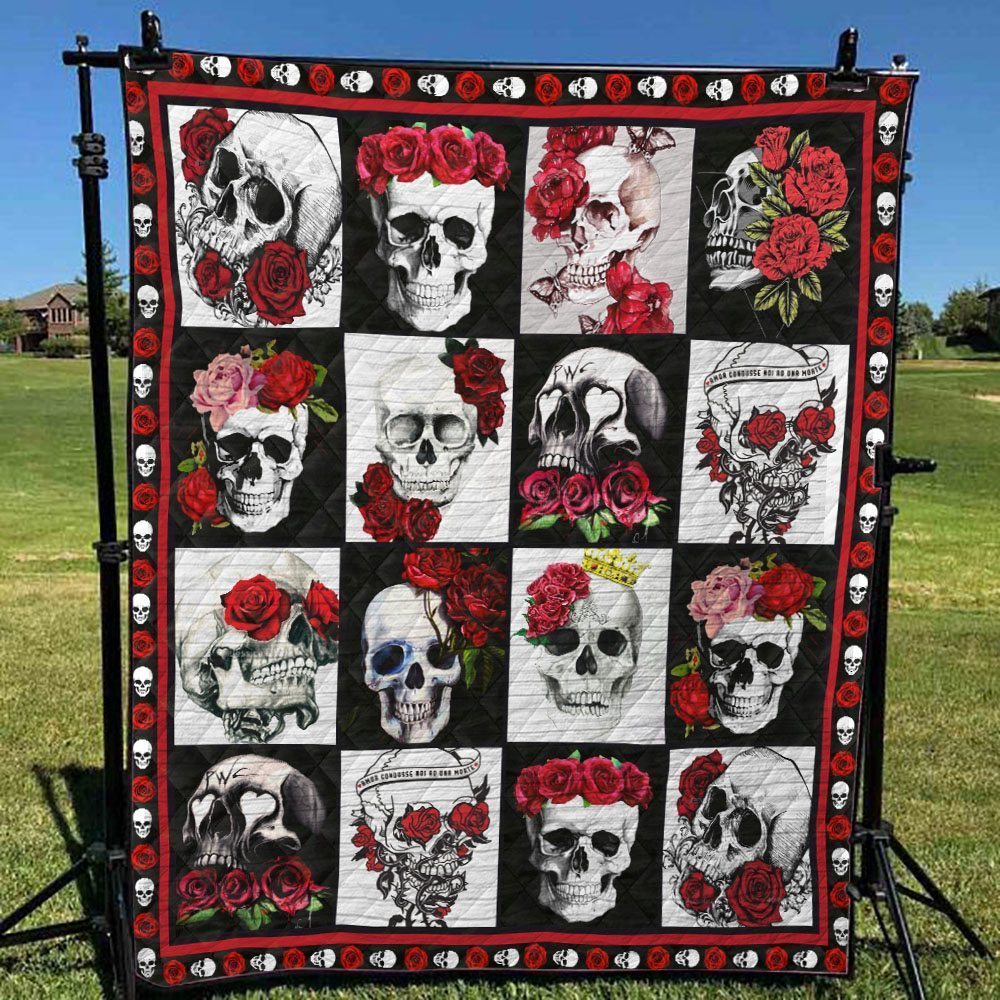 Skull BI050802C TBG Quilt Blanket