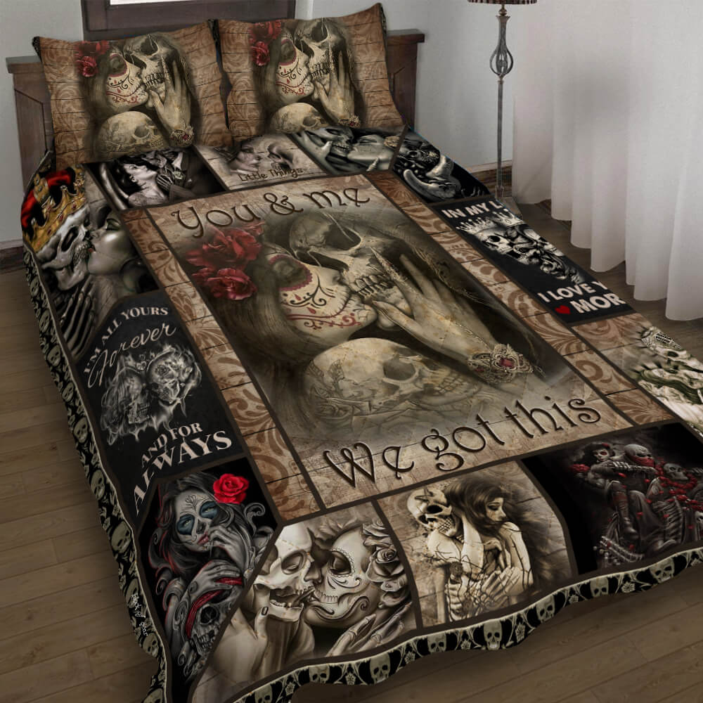 Skull Couple Quilt Bedding Set CLH0909009