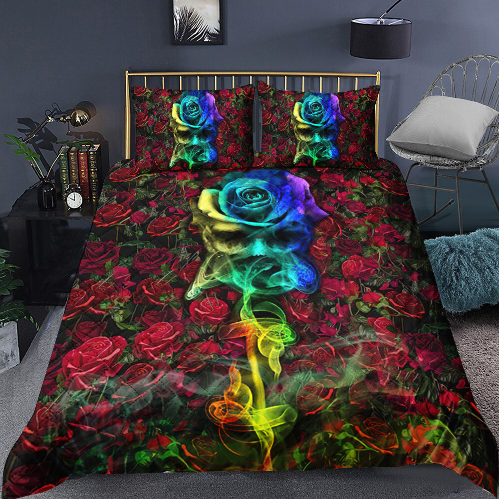 Skull Rose Quilt Bedding Set TL270911