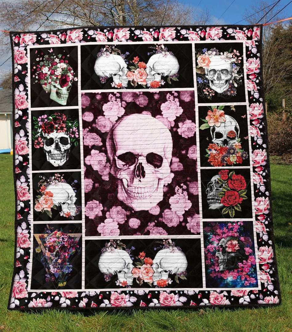 Skull TU290707C TBG Quilt Blanket