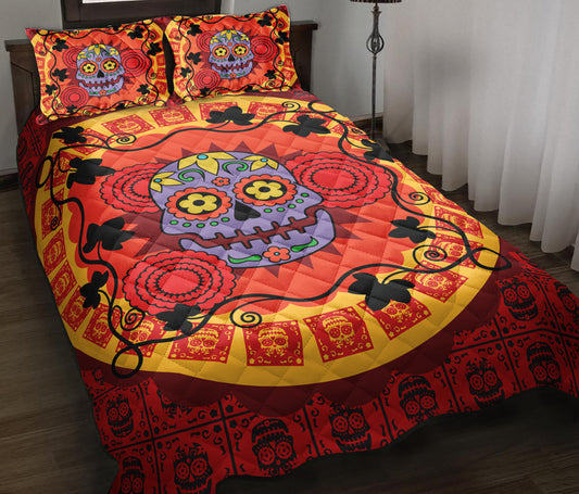 Skull Quilt Bedding Set ND220909