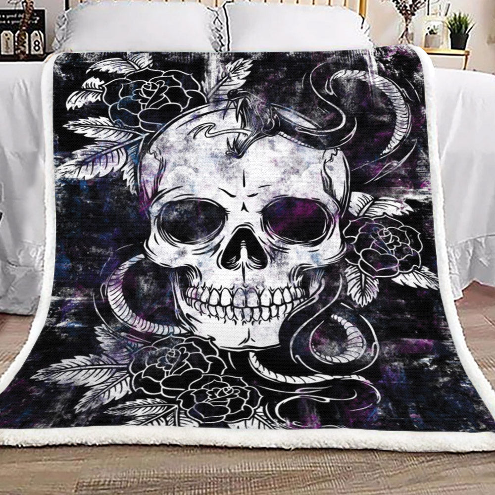 Skull CG1809151TT Sherpa Fleece Blanket