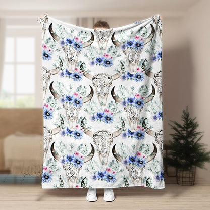 Skull CL150855MD Sherpa Fleece Blanket