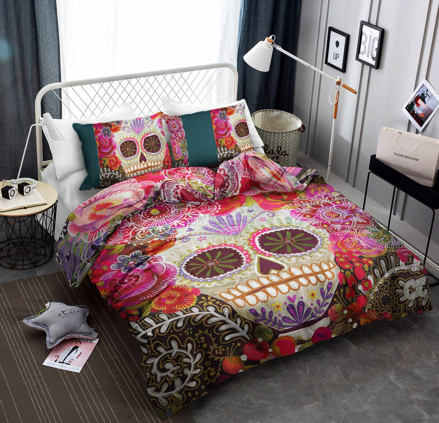 Skull Floral HM300724B Bedding Sets