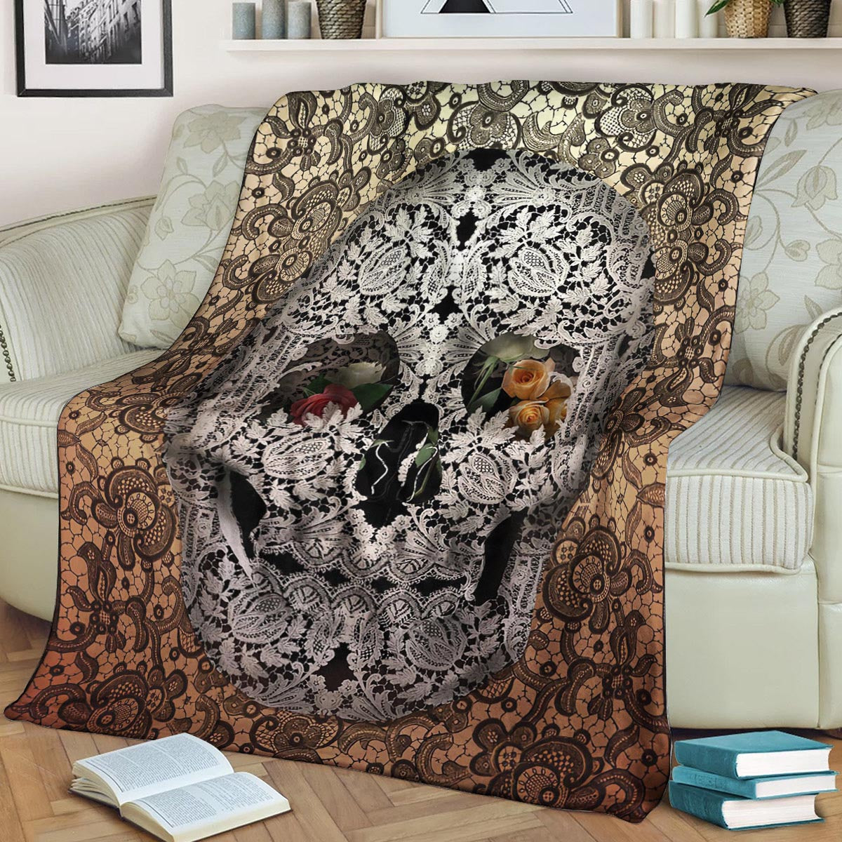Skull NN0110138TT Sherpa Fleece Blanket
