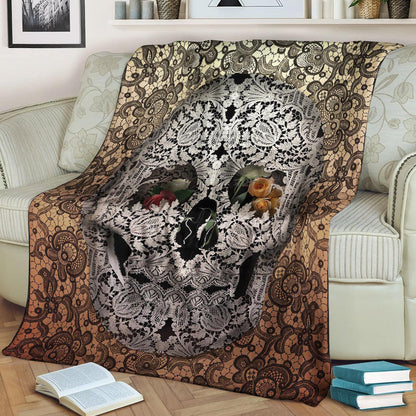 Skull NN0110138TT Sherpa Fleece Blanket