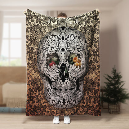 Skull NN0110138TT Sherpa Fleece Blanket