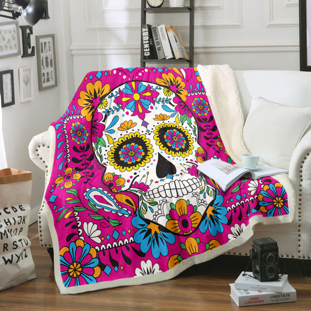 Skull TN1510161TT Sherpa Fleece Blanket