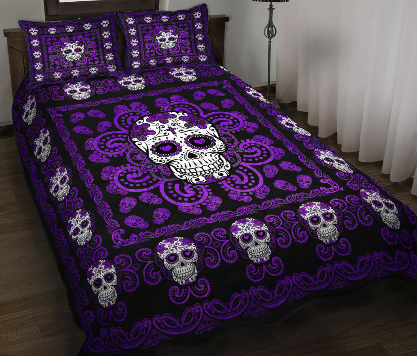 Skull Quilt Bedding Set HN130906M