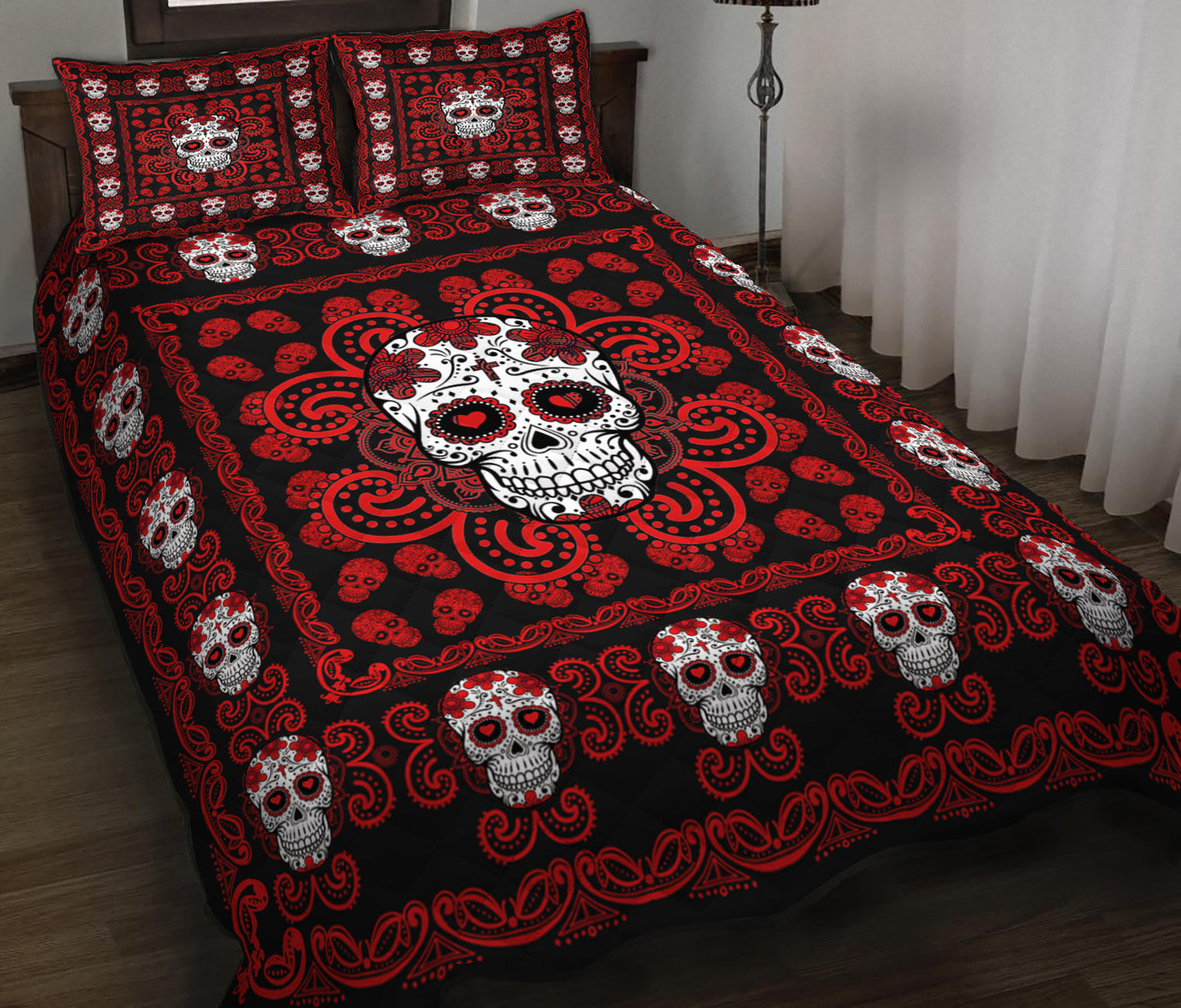 Skull Quilt Bedding Set HN130906M