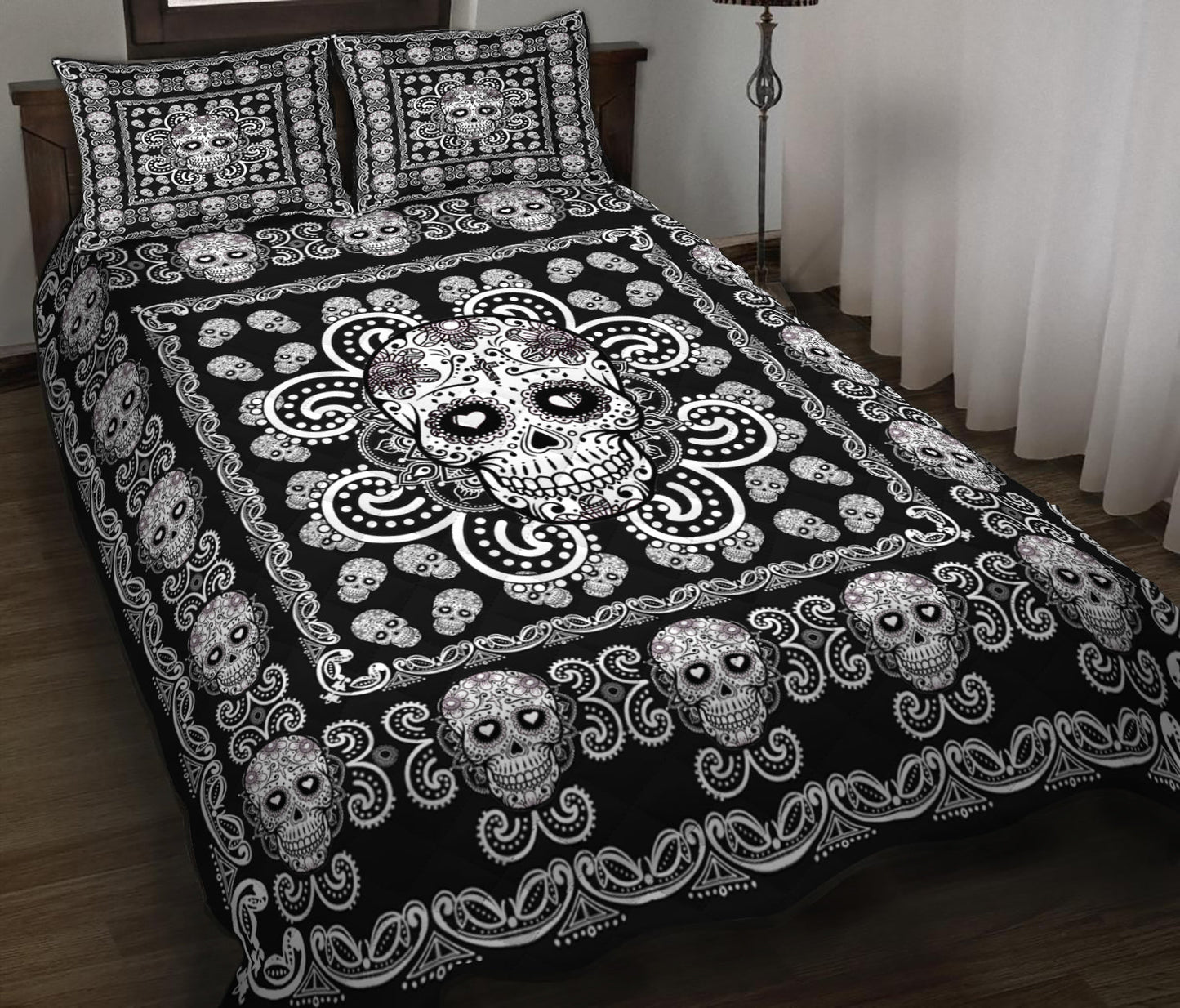 Skull Quilt Bedding Set HN130906M