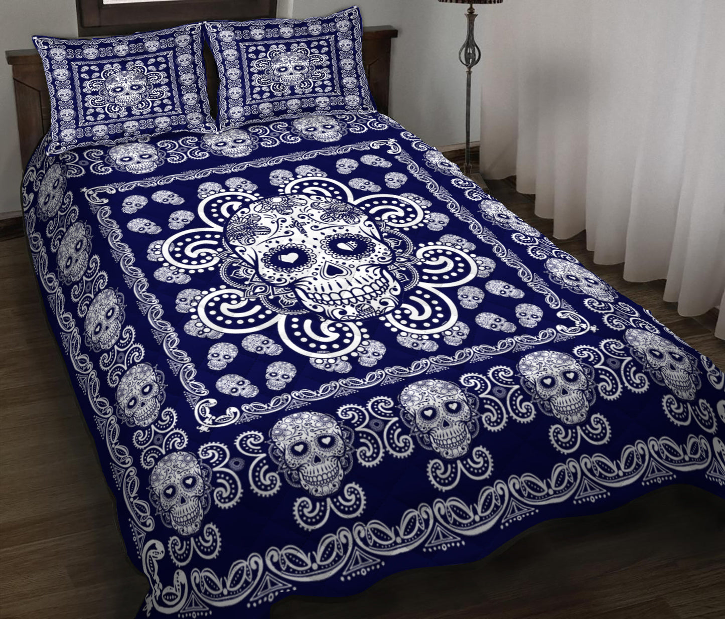 Skull Quilt Bedding Set HN130906M