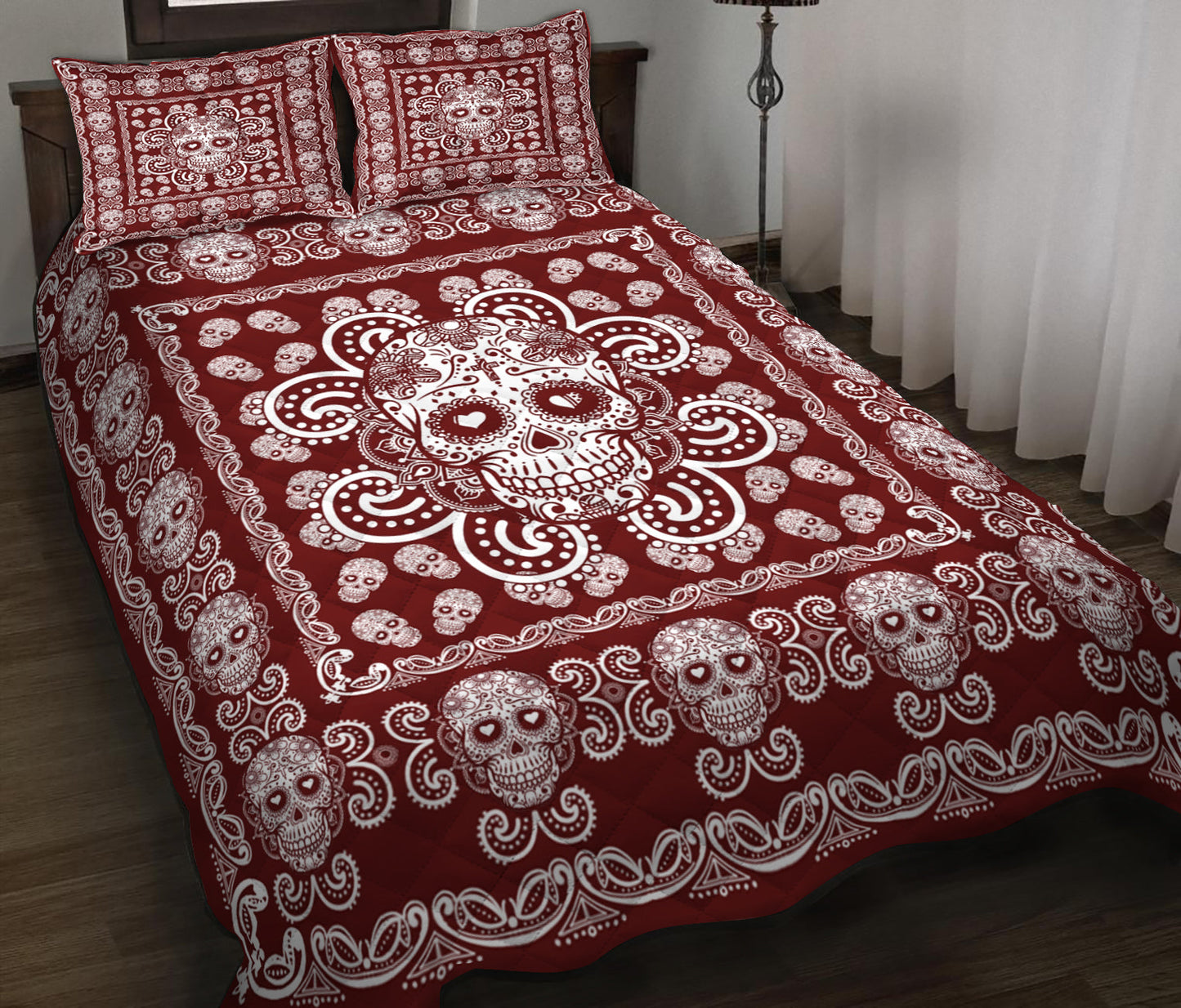 Skull Quilt Bedding Set HN130906M