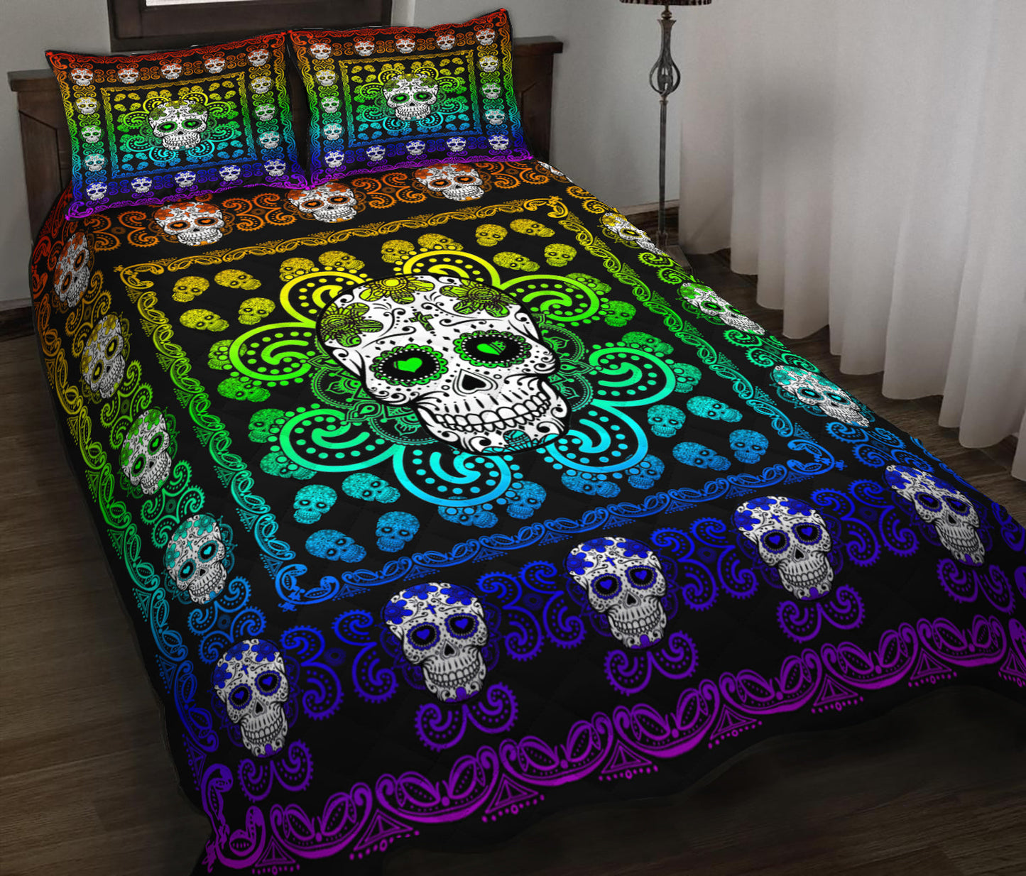 Skull Quilt Bedding Set HN130906M