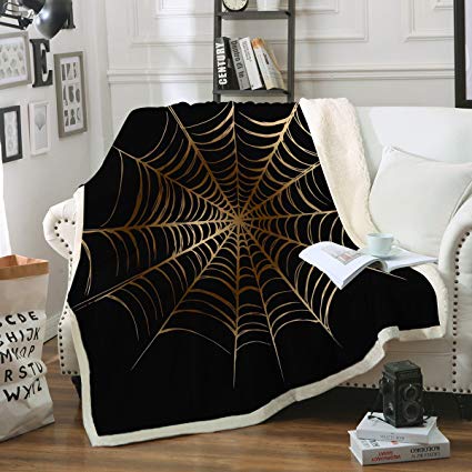Sleepwish Halloween Spider Web CLA0510298F Sherpa Fleece Blanket