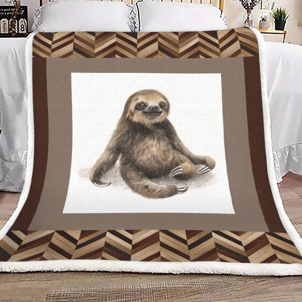 Sloth YH25100140F Sherpa Fleece Blanket