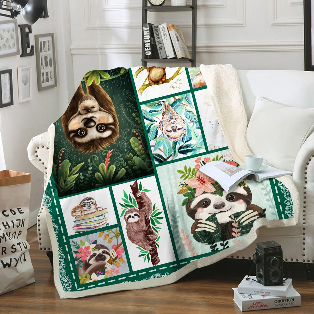 Sloth CL03100184MDF Sherpa Fleece Blanket