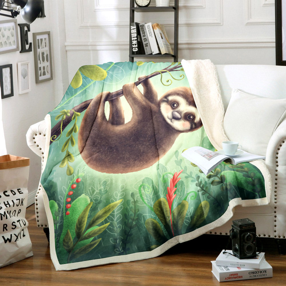 Sloth DT1810235TT Sherpa Fleece Blanket