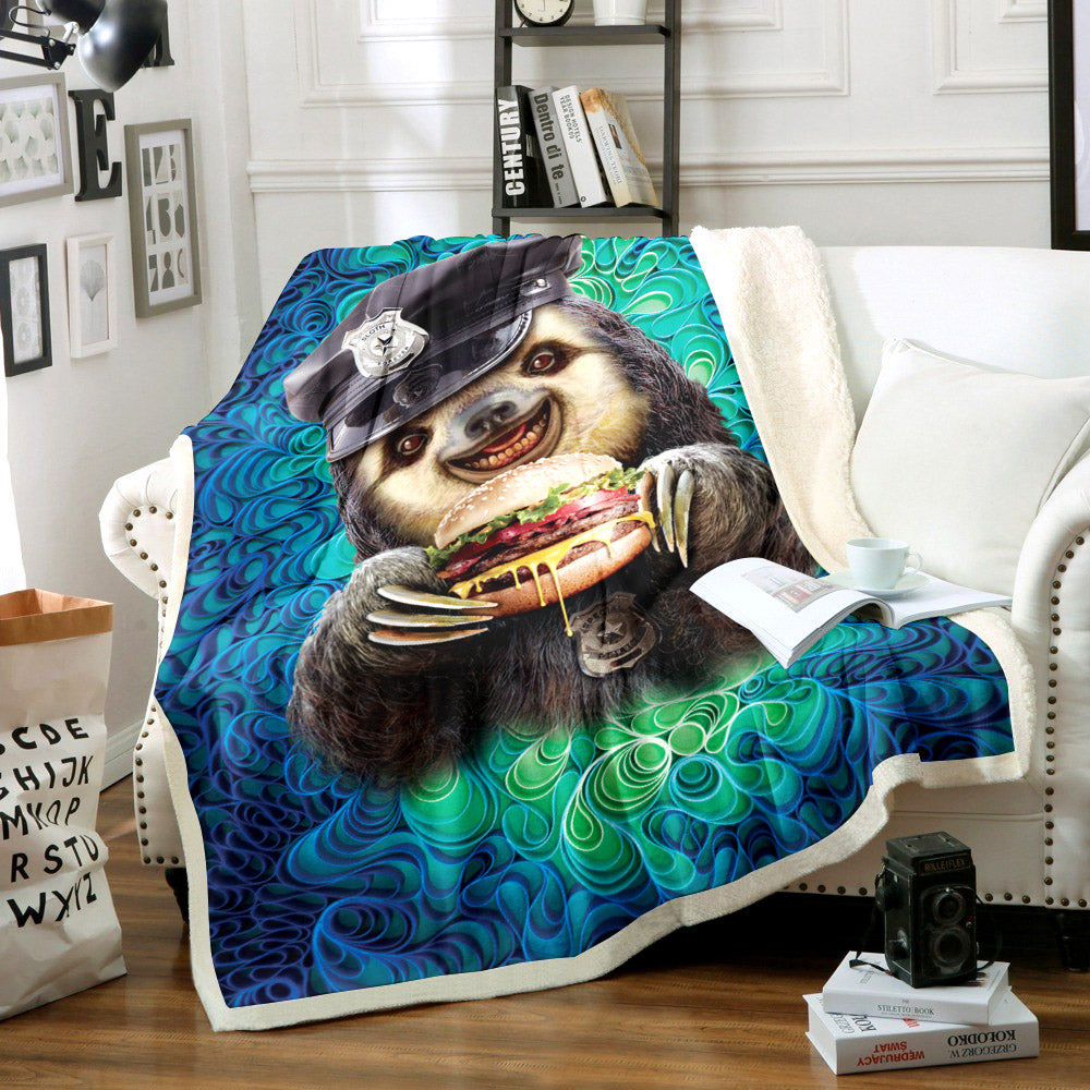 Sloth DT1810236TT Sherpa Fleece Blanket