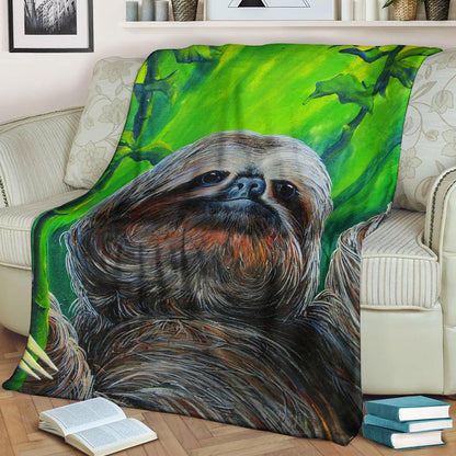 Sloth TT0809144TT Sherpa Fleece Blanket