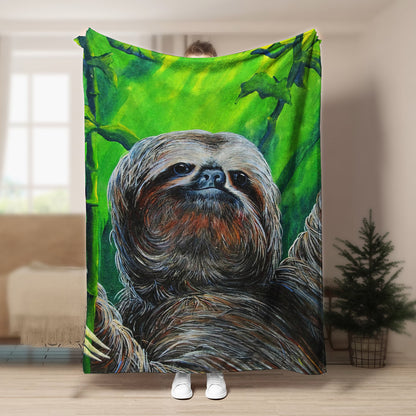 Sloth TT0809144TT Sherpa Fleece Blanket