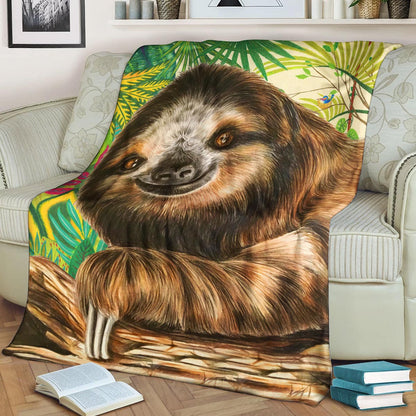 Sloth TT0809146TT Sherpa Fleece Blanket
