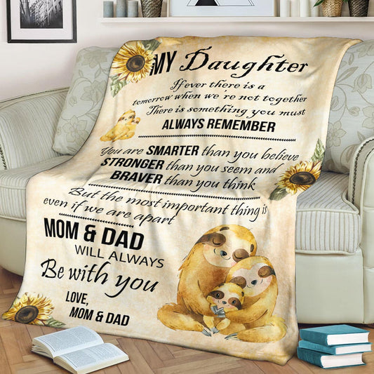 Sloth To Our Daughter CLA1910532F Sherpa Fleece Blanket