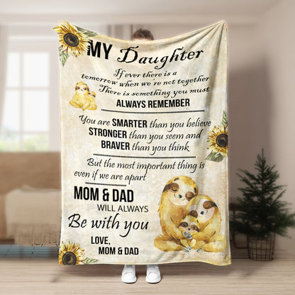 Sloth To Our Daughter CLA1910532F Sherpa Fleece Blanket
