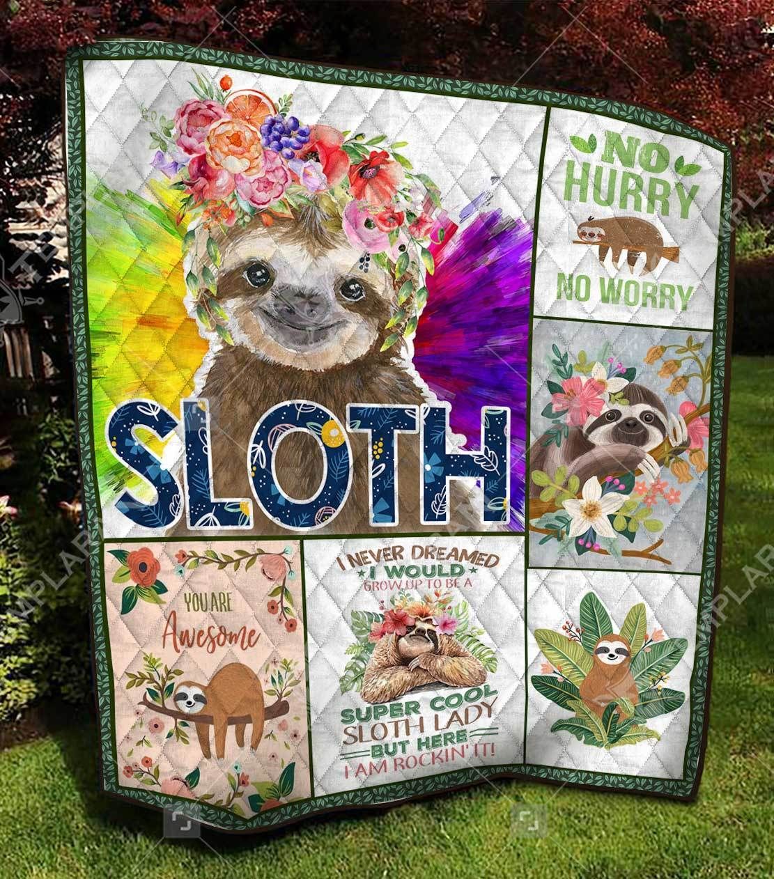 Sloths Full CL28110112MDQ Quilt Blanket